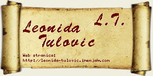 Leonida Tulović vizit kartica